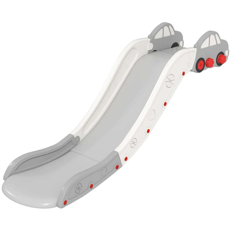 Qaba Extra Length Toddler Slide for Bed, Sofa, Easy to Assemble, Gray
