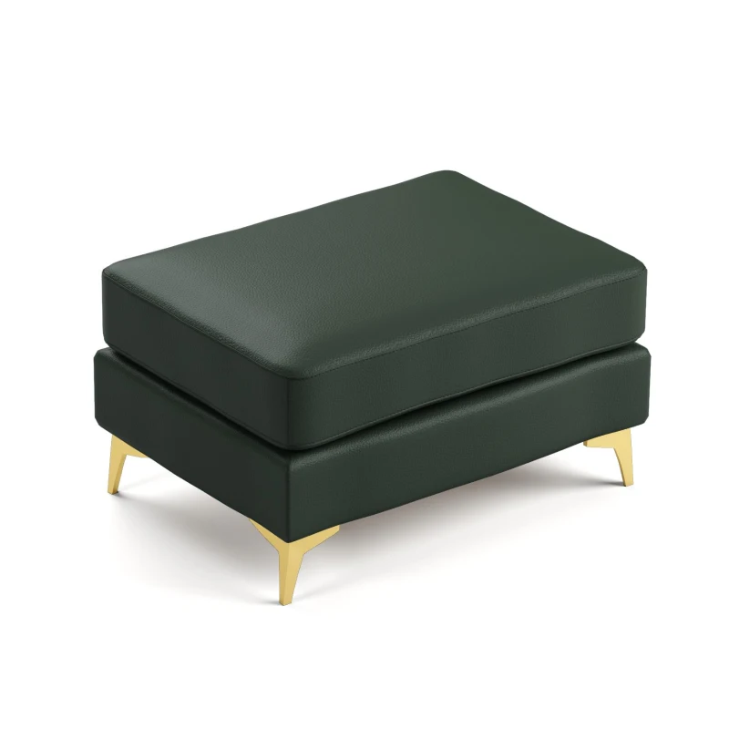 Elegant Modular Chesterfield Sofa with Button Tufting, Versatile Faux Leather Couch with 5 Pillows, 81.5'' L x 30.5" W x 30.5" H, Green