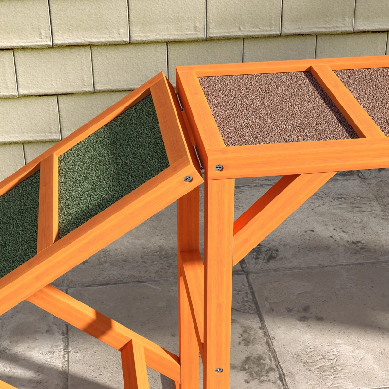 PawHut Dog Agility Ramp, Dog Walk Balance Trainer Equipment w/ Safety Bar, Non-slip Surface, Pet Training Ramp, Orange