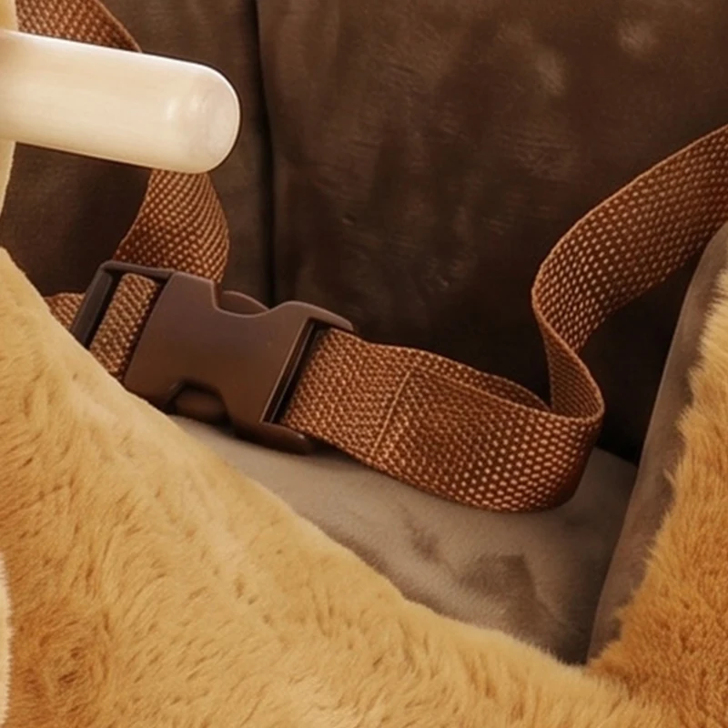 Qaba Rocking Horse for Toddlers 1-3 Years, Squirrel Baby Rocking Horse with Animal Sound, Safety Belt, Brown