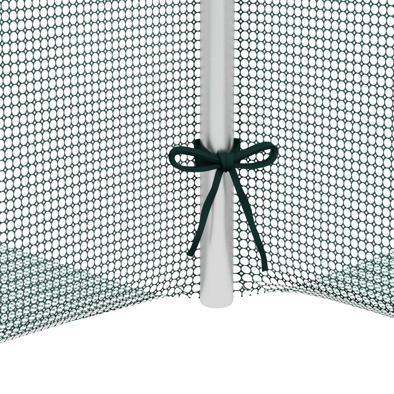 Outsunny Galvanized Steel Crop Cage, Plant Protection Tent with Zippered Door, 8' x 4', Green