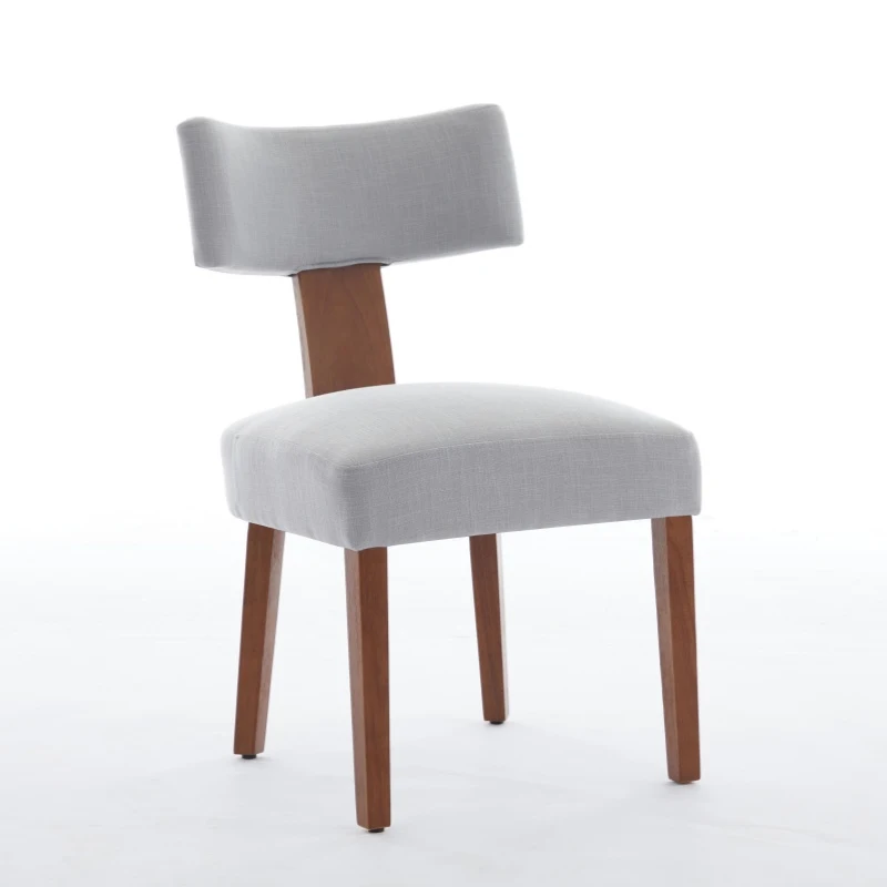Modern Linen Armless Dining Chair with Padded Seat Cushion, Versatile Side Chair for Dining Room Living Room, 24.5'' L x 20.5"W x 34" H, Gray
