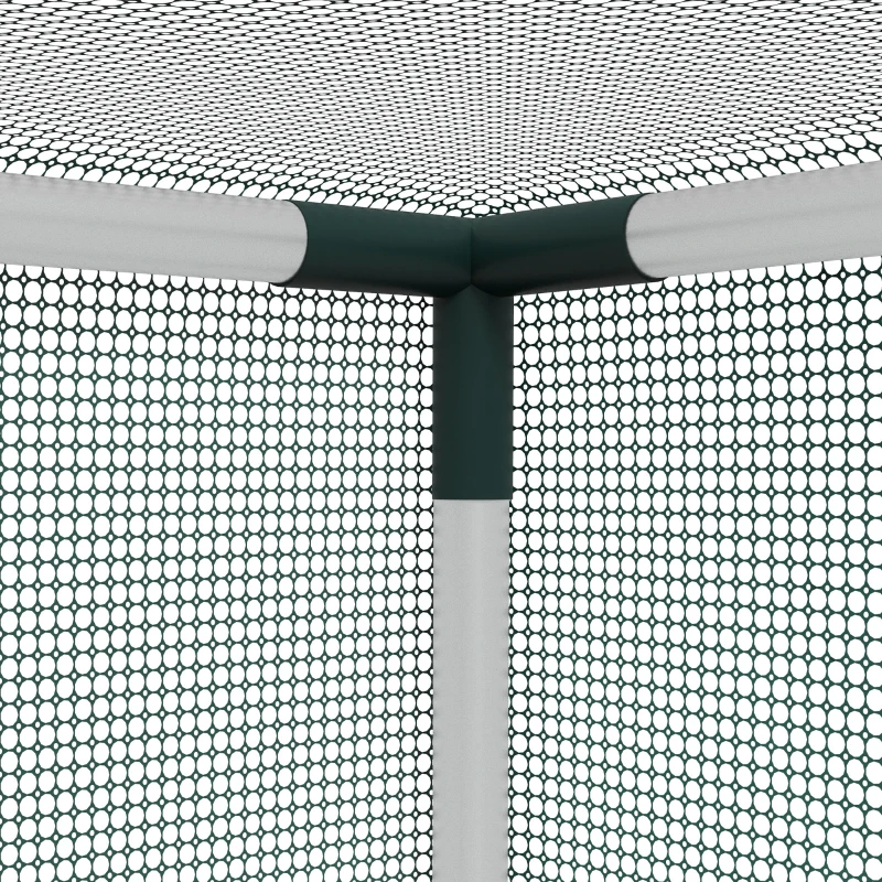 Outsunny Galvanized Steel Crop Cage, Plant Protection Tent with Zippered Door, 8' x 4', Green