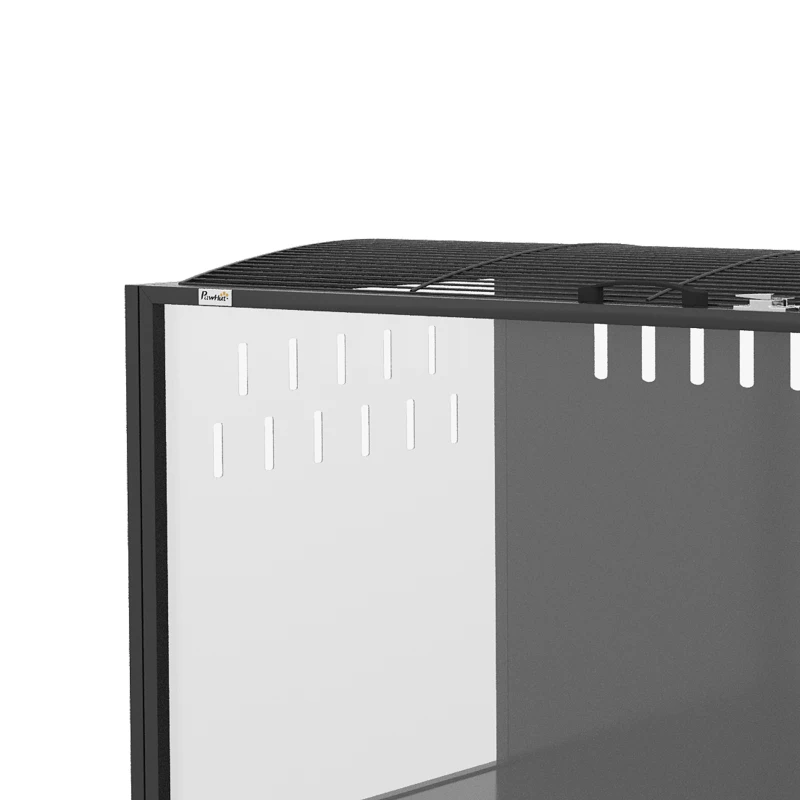 PawHut 41.3" L Hamster Cage, Large Hamster Habitats Steel Frame Chewproof, Deep Bedding Space for Pets Enrichment
