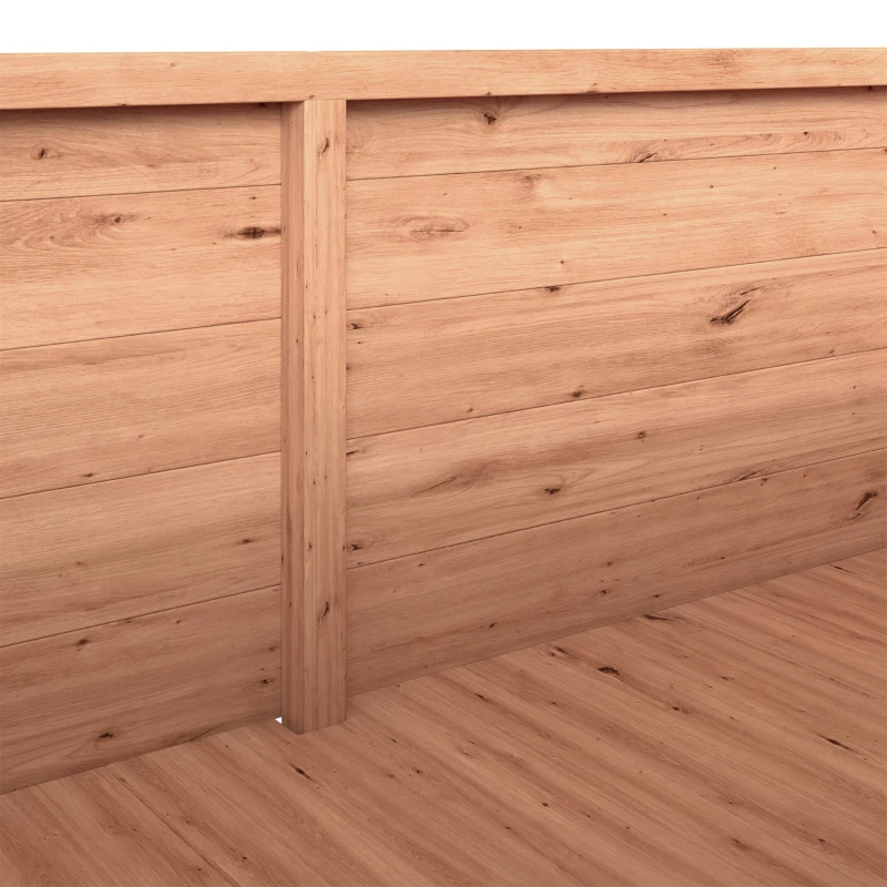 Outsunny Raised Garden Bed with Trellis, Wooden Raised Planter Box with Hanging Roof and 2 Drainage Holes, Orange