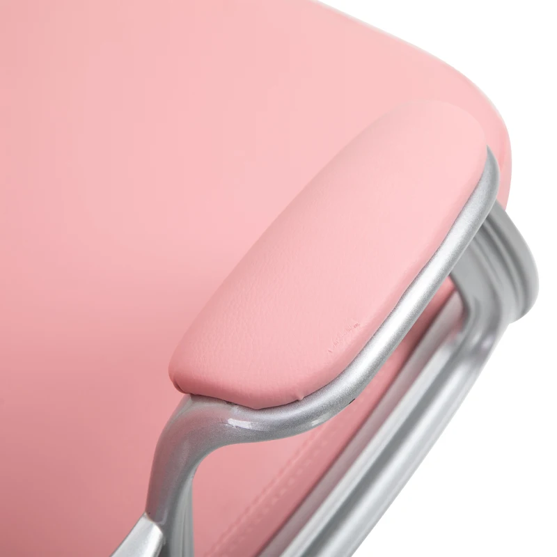 Vinsetto Office Chair, Computer Desk Chair with Adjustable Height and Tufted Back, Pink
