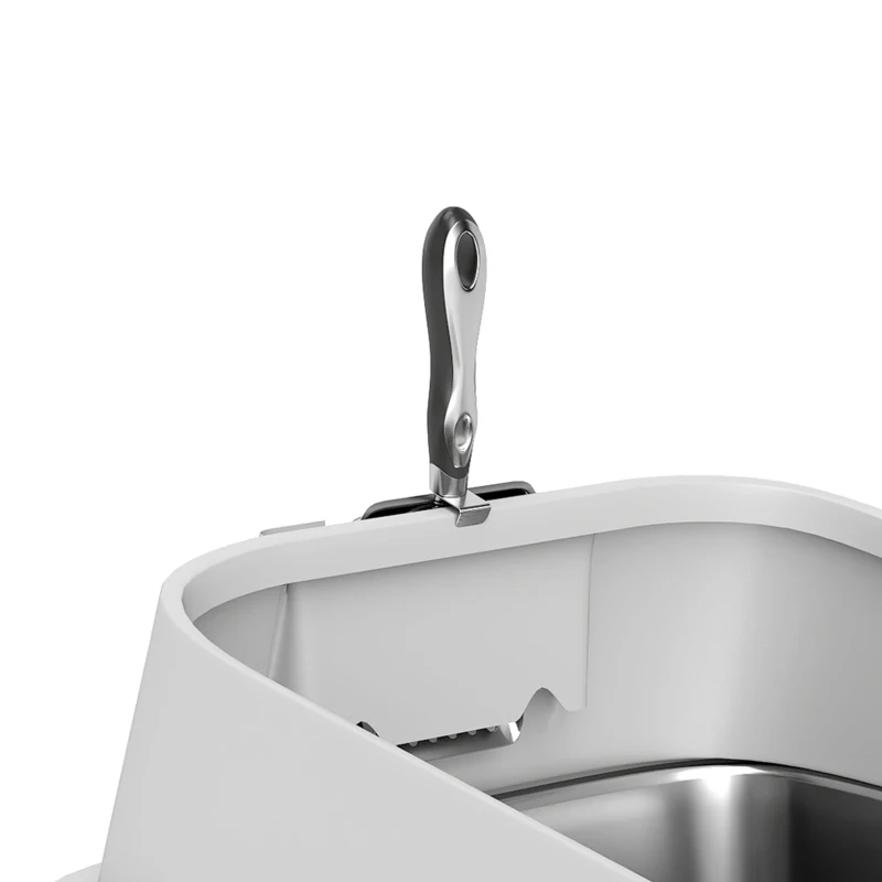 PawHut Cat Litter Box Stainless Steel with Metal Litter Scoop, Never Absorbs Odors, Anti Leakage, 24" x 16" x 12", Grey