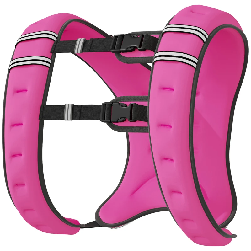 Soozier Body Weighted Vest with Pocket, Soft Skin-Friendly Weighted Workout Vest, Adjustable Weighted Running Equipment, 17.6 lbs., Pink