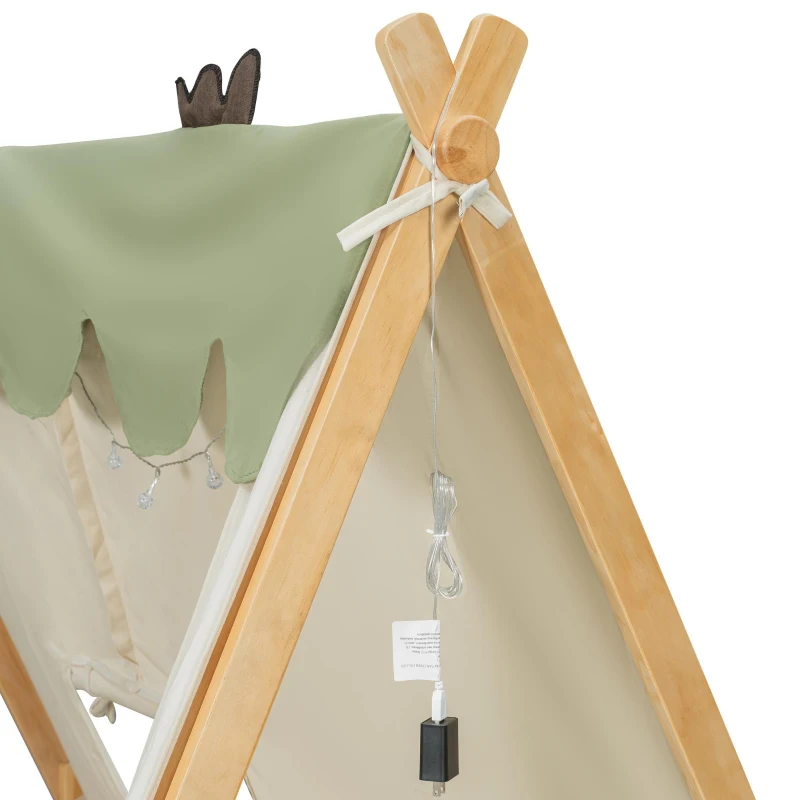 Whimsical Twin House Bed with Detachable Tent and Skylight, Sturdy Kids Wooden Platform Bed with 8 Slats, 79.5" L x 41" W x 63" H, White