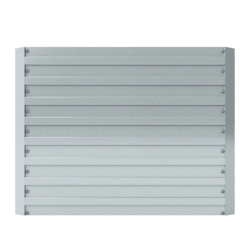 Outsunny Galvanized Raised Garden Bed, Outdoor Planter Box for Vegetables, Flowers, Herbs, 5' x 3' x 2', Silver