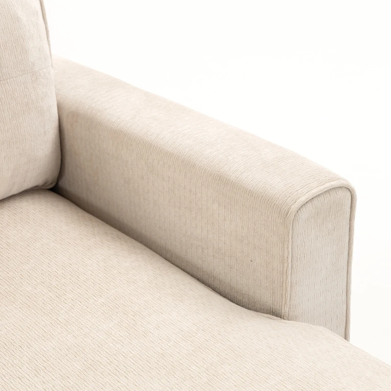 HOMCOM Sectional Sofa Bed, 113" U Shaped Pull Out Sleeper Sofa Bed with Dual Storage Chaises, Wide and Deep Seat, Beige