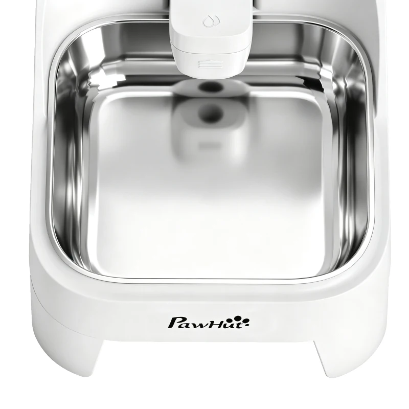 PawHut 8L Automatic Dog Water Dispenser, Gravity Pet Waterer w/ Patented Faucet, Stainless Steel Bowl, Large Capacity