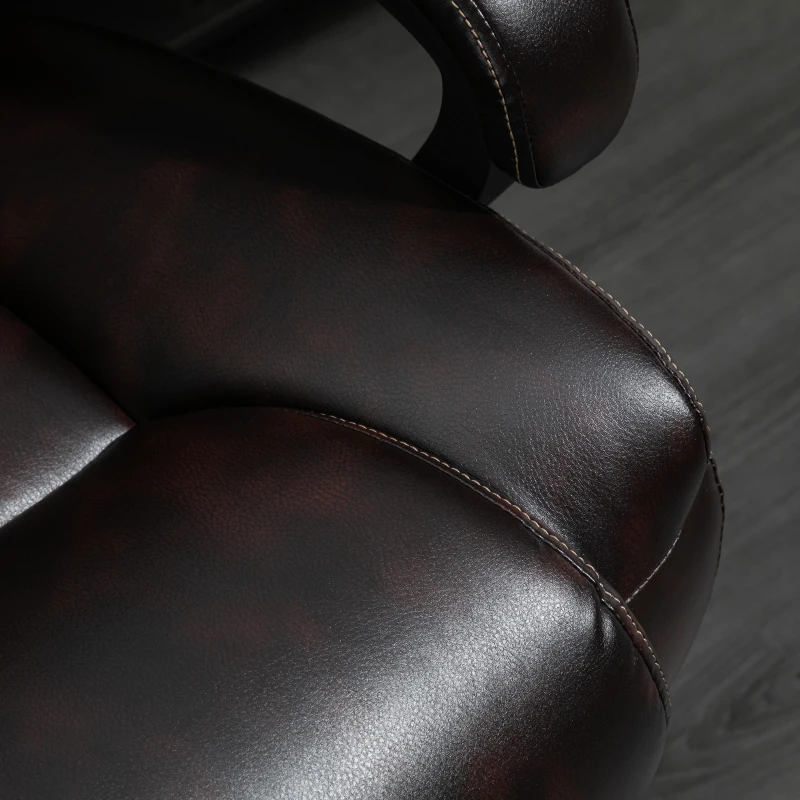 Vinsetto PU Leather Executive Office Chair with High Back, Adjustable Height and Swivel Wheels, 400LBS Capacity, Brown