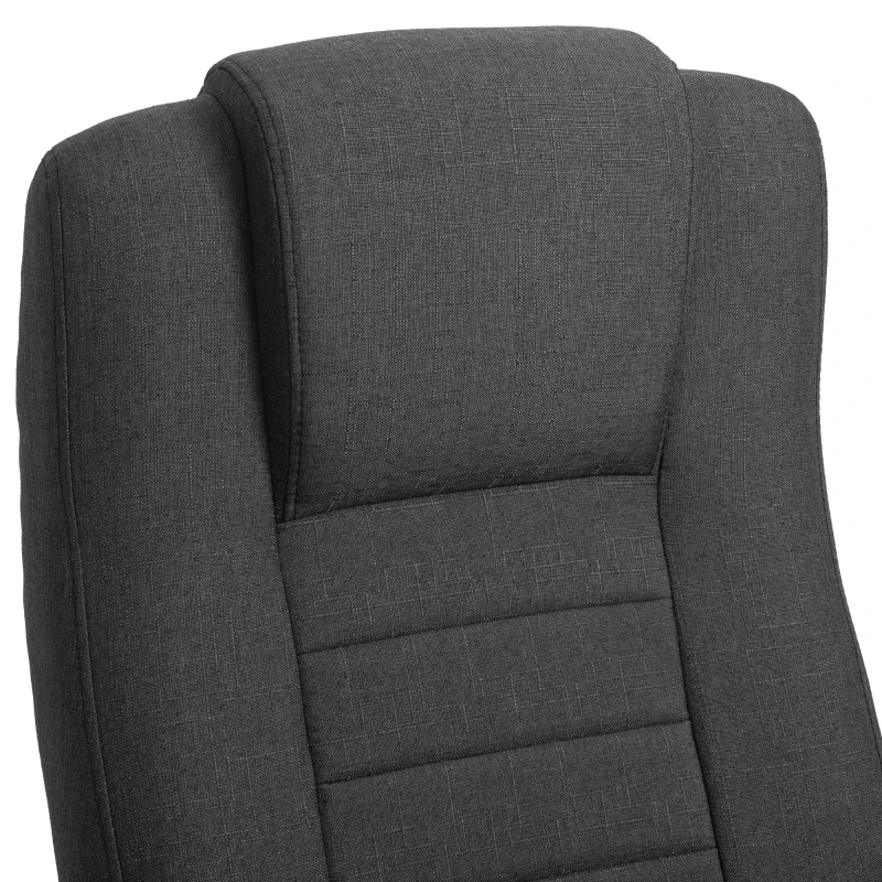 Vinsetto High Back Office Chair, Height Adjustable Computer Desk Chair with Swivel Wheels and Tilt Function, Charcoal Grey