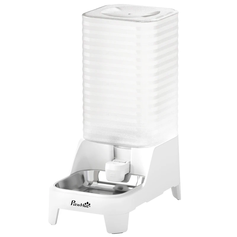 PawHut 8L Automatic Dog Water Dispenser, Gravity Pet Waterer w/ Patented Faucet, Stainless Steel Bowl, Large Capacity
