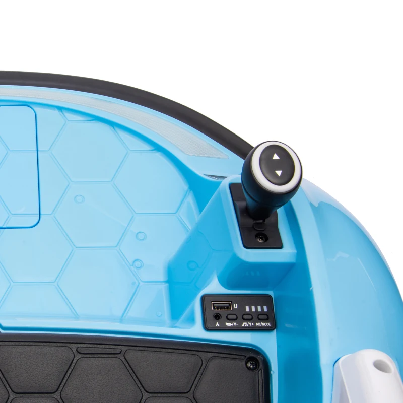 Qaba 12V Bumper Car for Toddlers, Ride On Car with 360 Degree Remote Control, Lights Music Horn, for 1.5-5 Years, Light Blue