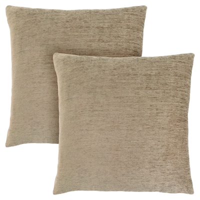 Monarch 18" x 18" Solid Decorative Throw Pillow (Set of 2) - Tan