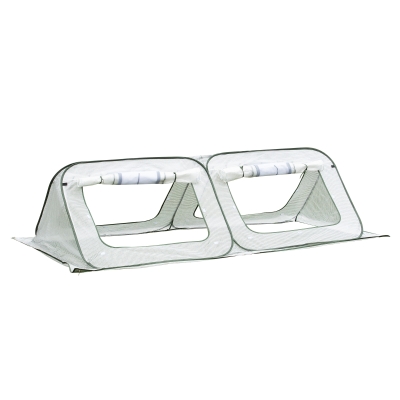 Outsunny 95" x 47" x 30" Pop Up Mini Greenhouse with Roll Up Doors & Portable Zipper Bag for Plants Outdoor PE Cover