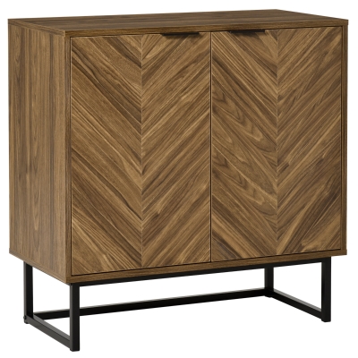 HOMCOM Sideboard Accent Storage Cabinet Double Door Kitchen Cupboard with 3 Level Adjustable Shelf, for Kitchen, Entryway, Living Room