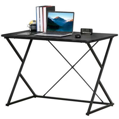 HOMCOM Modern Writing Desk, Computer Workstation with Steel Legs for Small Spaces