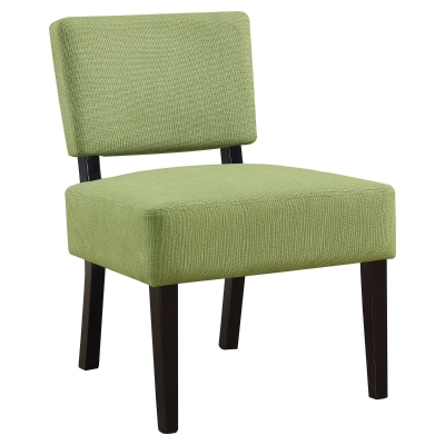 Monarch Contemporary Upholstered Accent Armless Slipper Chair - Lime Green