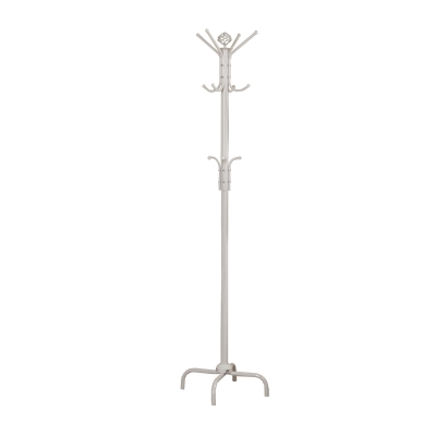 Monarch 70" 12-Hook Metal Coat Tree Hanger Rack - White Finish