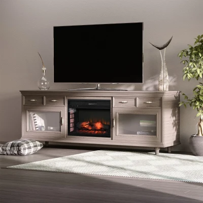 HOMCOM 27" Electric Fireplace Insert, Black, Remote Control