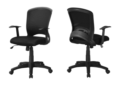 Monarch Ergonomic Swivelling Mid Back Office Chair - Black