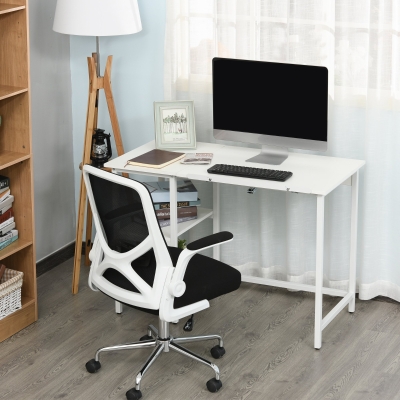 HOMCOM Writing Computer Desk w/ Adjustable Tiltable Tabletop Home Office Workstation