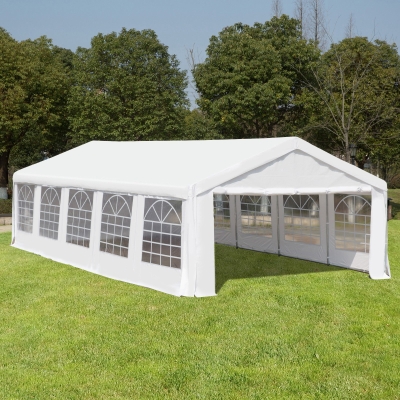 Outsunny Heavy Duty Party Tent 32x16FT Large Carport Canopy Wedding Event Gazebo White