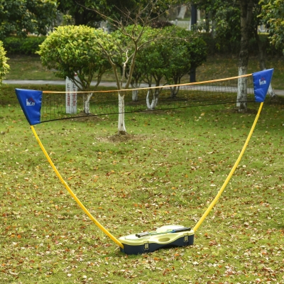 HOMCOM Portable Badminton Net Set for Adults Kids with Foldable Design for Indoor Outdoor, Beach, Backyard