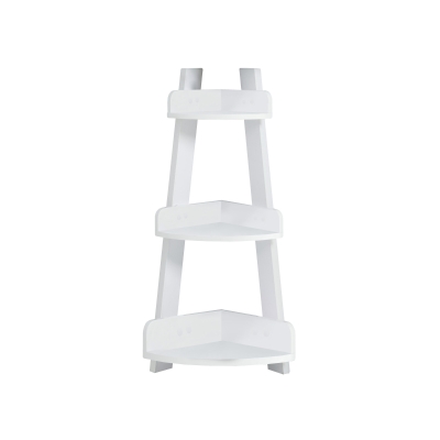 Monarch 34" 3-Tiered Bathroom Corner Etagere Open Storage Shelf - White