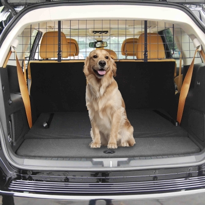 PawHut 36"-57" Adjustable Vehicle Pet Barrier Heavy Duty Dog Fence Car Safety Guard Gate for SUV Vans Trucks