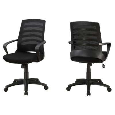 Monarch Ergonomic Adjustable Multi Position Swivelling Mid Back Office Chair - Black