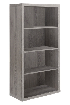 Monarch 48"H Contemporary Hollow-Core Bookcase with Adjustable Shelves - Dark Taupe