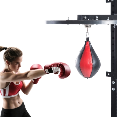 Soozier Speed Bag Platform Speedball Frame Wall Mounted Boxing MMA Workout Punching Bag