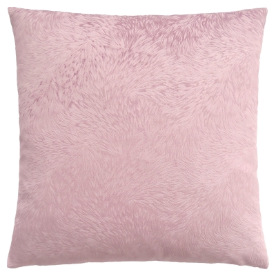 Monarch 18" x 18" Feathered Velvet Throw Pillow (1 pc) - Light Pink