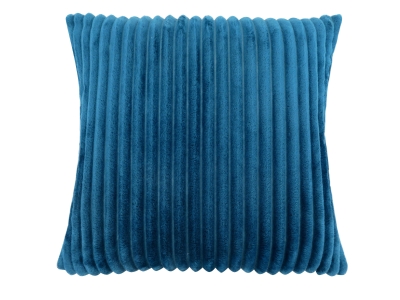 Monarch 18" x 18" Ultra Soft Ribbed Style Throw Pillow (1 pc) - Blue