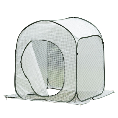 Outsunny 3' x 3' x 3.5' Garden Portable Pop Up Greenhouse with Side Door & Portable Zipper Bag for Plants & Vegetables