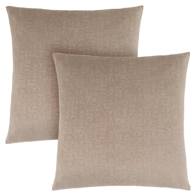 Monarch 18" x 18" Mosaic Velvet Decorative Throw Pillow (Set of 2) - Taupe
