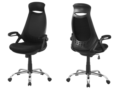 Monarch Ergonomic Adjustable Swivelling High Back Executive Office Chair - Black