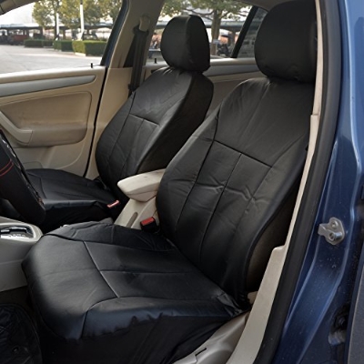 Open Box HomCom Polyester Automotive Seat Cover Set (11 Piece, Black)