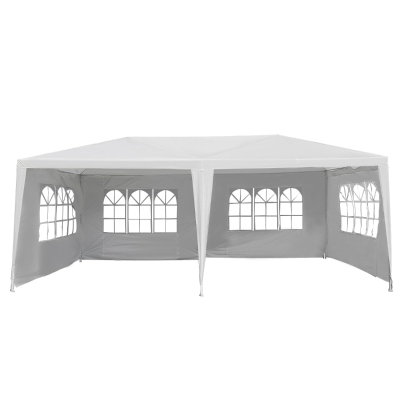 Outsunny 10' x 20' Gazebo Canopy Tent with 4 Removable Window Side Walls - White