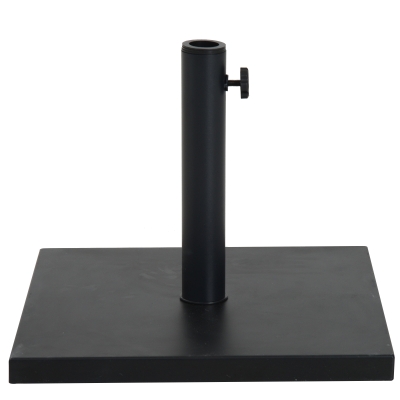 Outsunny Square Parasol Base Heavy Duty Umbrella Holder Black