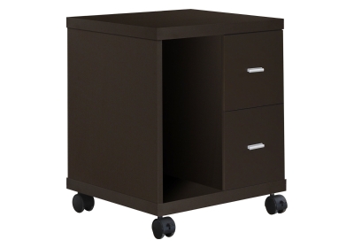 Monarch 2-Drawer Computer Stand on Castors - Cappuccino