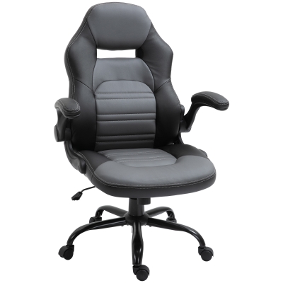 Vinsetto Gaming Chair Swivel Home Office PC Racing Gamer Desk Chair w/ Flip-Up Armrest