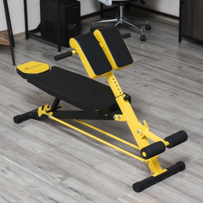 Soozier Upgraded Multi-Functional Hyper Extension Bench Dumbbell Bench Adjustable