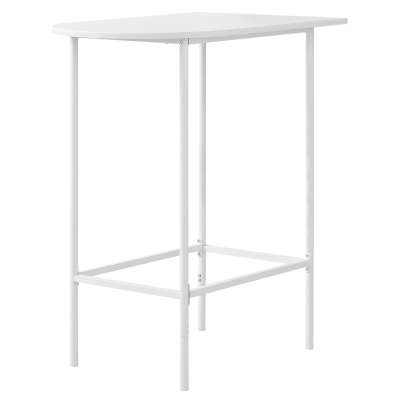 Monarch 36" x 24" Rectangular Space Saver Smooth Top Metal Framed Home Bar Height Table - White Finish