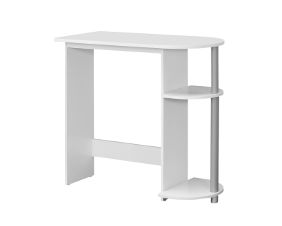 Monarch 32" Modern Wood Juvenile Computer Desk with Storage Shelves - White