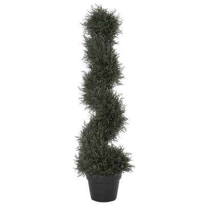 Outsunny Indoor Fake Cedar Plant feat. High-Quality Detailed Look & Ready-to-Use Packing